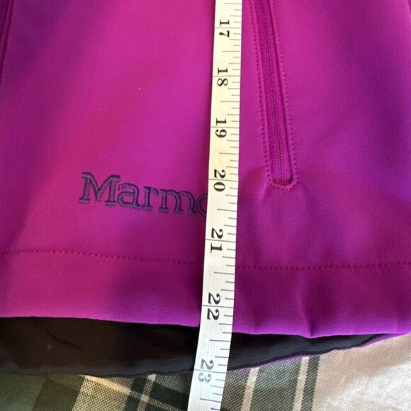 Marmot Jacket Womens Sz XS Purple Black Fleece Lined Softshell Outdoor Full Zip - Picture 13 of 13